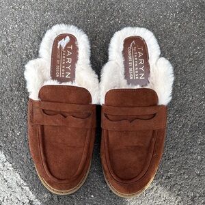 Taryn Rose Brown Suede Loafers with Plush Lining